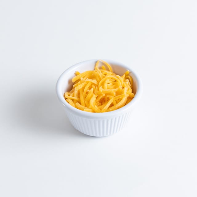 Shredded cheese.