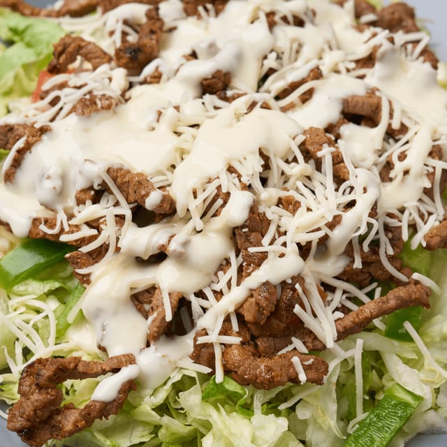 Grilled steak salad.